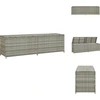vidaXL Gartenbox Poly Rattan 200x50x60 cm Grau - Gartenboxen