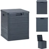 vidaXL Garten-Aufbewahrungsbox 90 L Anthrazit - Gartenboxen
