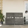 The Living Store Gartentruhe Anthrazit 150x50x56,5 cm Massivholz Tanne