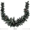 Home&Styling, Weihnachtsdeko, Weihnachtsgirlande mit Tannenzapfen, 180...