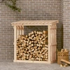 The Living Store Kaminholzregal 108x64,5x109 cm Massivholz Kiefer