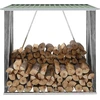 The Living Store Brennholzlager Verzinkter Stahl 163 x 83 x 154 cm Grü...
