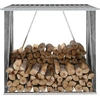 The Living Store Brennholzlager Verzinkter Stahl 163 x 83 x 154 cm Gra...