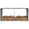 The Living Store Brennholzlager Verzinkter Stahl 330 x 92 x 153 cm Ant...