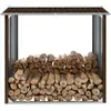 The Living Store Brennholzlager Verzinkter Stahl 172x91x154 cm Braun