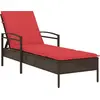 vidaXL 3-fach verstellbare Sonnenliege Poly-Rattan Braun