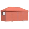 vidaXL Partyzelt Faltbar Pop-Up mit 4 Seitenteilen Terrakottarot
