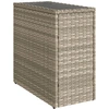 vidaXL Garten-Beistelltisch mit Glasplatte 58x27,5x55 cm Poly Rattan