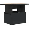vidaXL Gartentisch Schwarz 100x55x73 cm Poly Rattan und Akazienholz