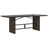 vidaXL Gartentisch mit Glasplatte Braun 190x80x75 cm Poly Rattan