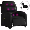 vidaXL Massagesessel Elektrisch Schwarz Kunstleder