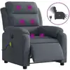 vidaXL Massagesessel Elektrisch Dunkelgrau Samt