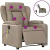 vidaXL Massagesessel Elektrisch Cappuccino-Braun Kunstleder