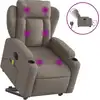 vidaXL Elektrischer Massagesessel mit Aufstehhilfe Taupe Stoff