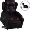 vidaXL Massagesessel mit Aufstehhilfe Elektrisch Schwarz Kunstleder