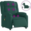 vidaXL Massagesessel Elektrisch Dunkelgrün Stoff