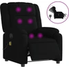 vidaXL Massagesessel Elektrisch Schwarz Stoff