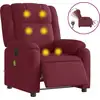 vidaXL Massagesessel Elektrisch Weinrot Stoff