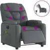 vidaXL Massagesessel Elektrisch Grau Kunstleder