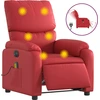vidaXL Massagesessel Elektrisch Rot Kunstleder