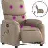 vidaXL Massagesessel Elektrisch Cappuccino-Braun Kunstleder