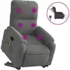 vidaXL Massagesessel Aufstehhilfe Elektrisch Dunkelgrau