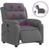vidaXL Massagesessel Elektrisch Dunkelgrau Stoff