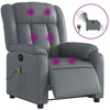 vidaXL Massagesessel Elektrisch Grau Kunstleder