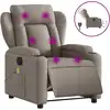 vidaXL Massagesessel Elektrisch Taupe Stoff