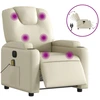 vidaXL Massagesessel Elektrisch Creme Kunstleder