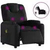 vidaXL Massagesessel Elektrisch Schwarz Kunstleder
