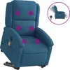 vidaXL Massagesessel mit Aufstehhilfe Elektrisch Blau Samt