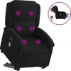 vidaXL Massagesessel mit Aufstehhilfe Elektrisch Schwarz Samt