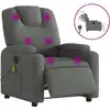 vidaXL Massagesessel Elektrisch Dunkelgrau Stoff