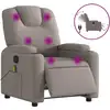 vidaXL Massagesessel Elektrisch Taupe Stoff