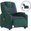 vidaXL Massagesessel Elektrisch Dunkelgrün Stoff