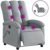 vidaXL Massagesessel Elektrisch Hellgrau Stoff