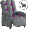 vidaXL Massagesessel Elektrisch Dunkelgrau Stoff