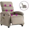 vidaXL Massagesessel Elektrisch Cappuccino Kunstleder
