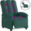 vidaXL Massagesessel Elektrisch Dunkelgrün Stoff