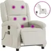 vidaXL Massagesessel Elektrisch Creme Samt