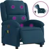 vidaXL Massagesessel Elektrisch Blau Samt