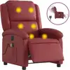 vidaXL Massagesessel Elektrisch Weinrot Kunstleder