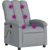 vidaXL Massagesessel Hellgrau Stoff