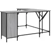 vidaXL Schreibtisch Grau Sonoma 141x141x75 cm Holzwerkstoff