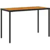 vidaXL Gartentisch mit Akazienholz-Platte 115x54x74 cm Poly Rattan