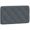 vidaXL Bett Kopfteil-Kissen Dunkelgrau 90 cm Samt (1-tlg)