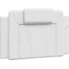 vidaXL Kopfteil-Kissen "Viana" Weiß 90 cm Kunstleder
