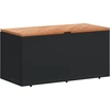 vidaXL Gartentruhe Schwarz 110x50x54 cm Poly Rattan Akazienholz