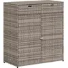 Gartenschrank Grau 105x55x113 cm Poly Rattan